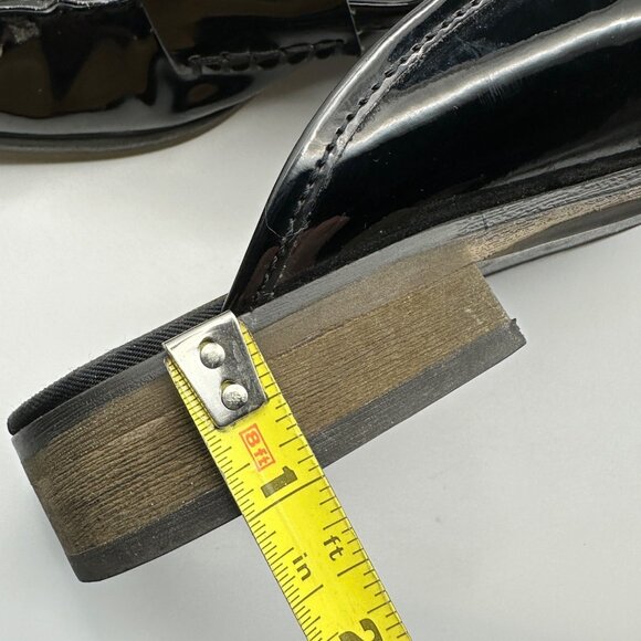 Franco Sarto Barlow women’s size 9 M black faux patent leather loafer mule - Picture 8 of 8